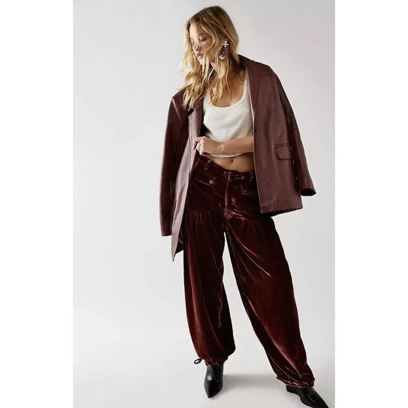 Free People Lotus Velvet Pants - Picture 1 of 5